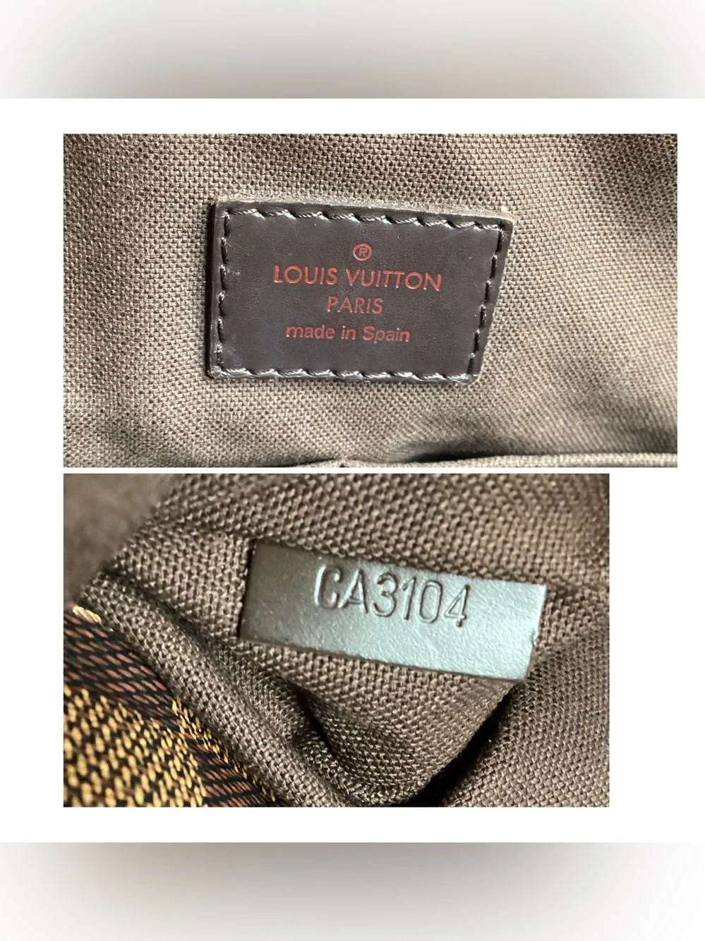 Louis Vuitton Damier Ebene District MM messenger bag.